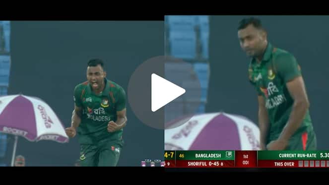[Watch] Shoriful Islam's Angry Celebration After Getting Big Sri Lankan Wicket 